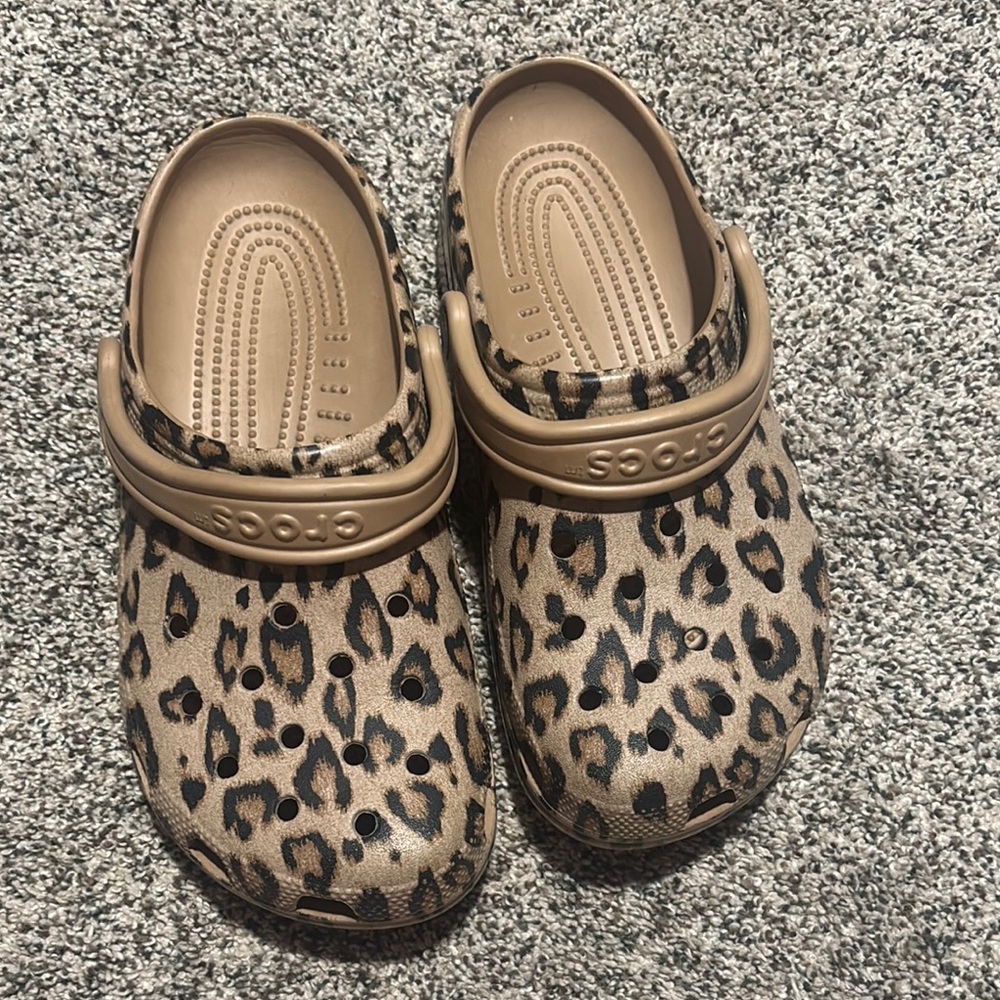 CROCS Brown and Black Slippers with Comfort Features